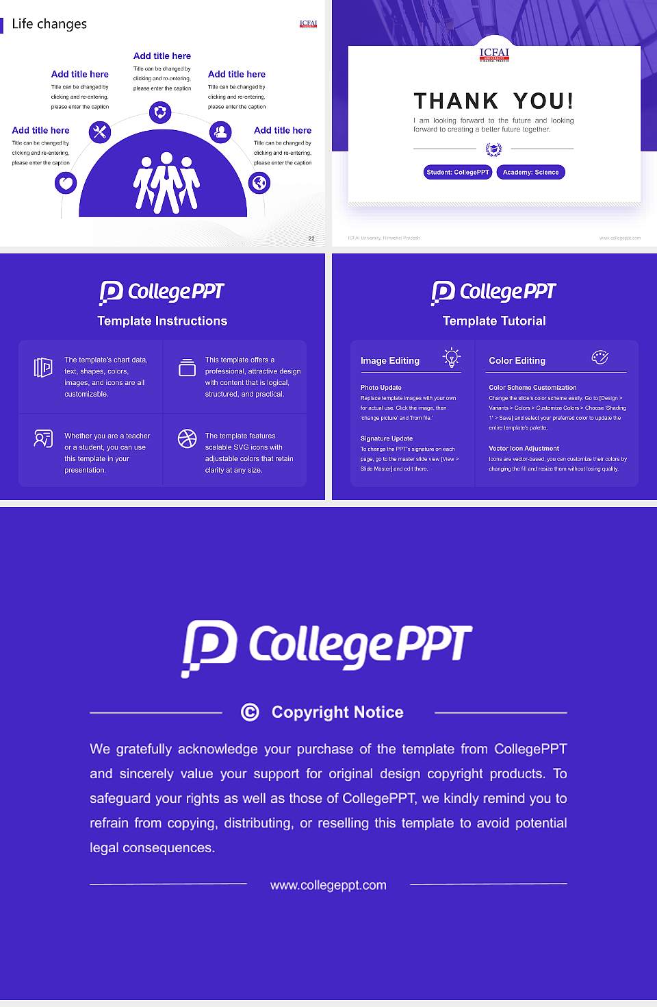 ICFAI University, Himachal Pradesh National Scholarship Defense PPT Template4:3 ratio PPT effect preview image4