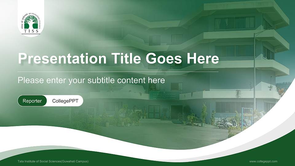 Tata Institute of Social Sciences(Guwahati Campus) Lecture Sharing and Networking Event PPT Template16:9 ratio PPT effect preview image