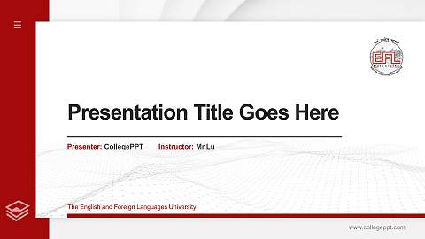 The English and Foreign Languages University Thesis Proposal/Graduation Defense PPT Template