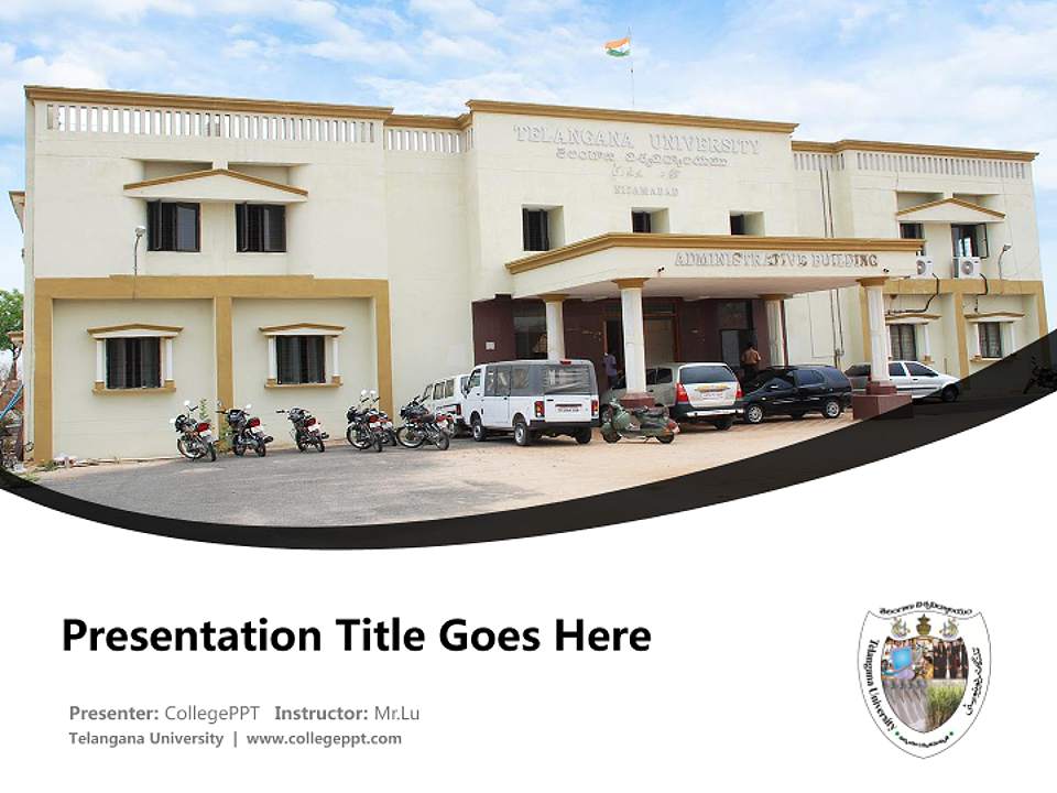 Telangana University Course/Courseware Creation PPT Template4:3 ratio PPT effect preview image5