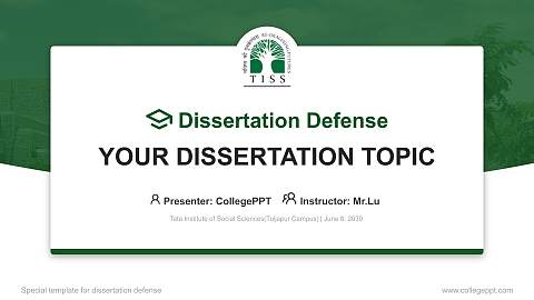 Tata Institute of Social Sciences(Tuljapur Campus) Graduation Thesis Defense PPT Template