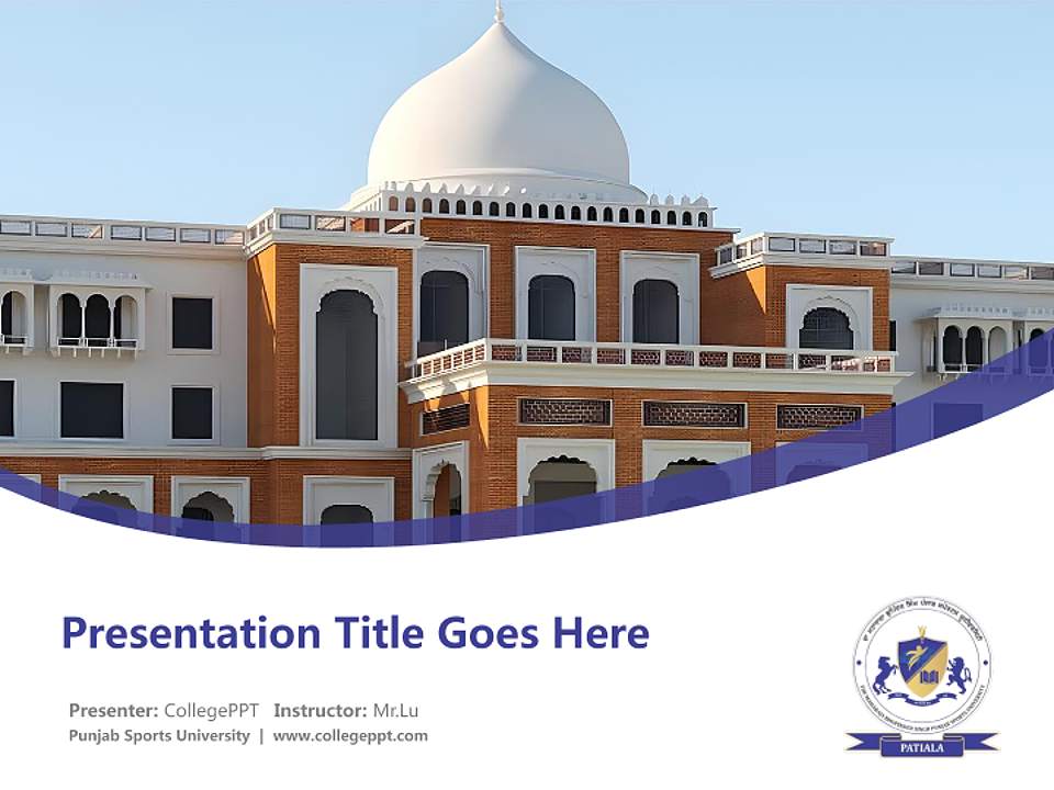 Punjab Sports University Course/Courseware Creation PPT Template4:3 ratio PPT effect preview image5