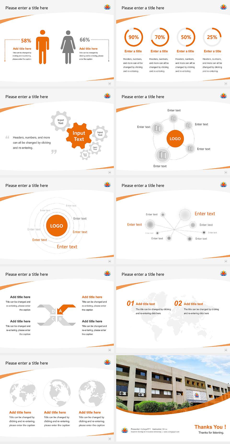 Swarnim Startup & Innovation University Course/Courseware Creation PPT Template4:3 ratio PPT effect preview image4