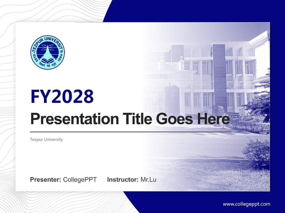 Tezpur University Academic Presentation/Research Findings Report PPT Template4:3 ratio PPT effect preview image5