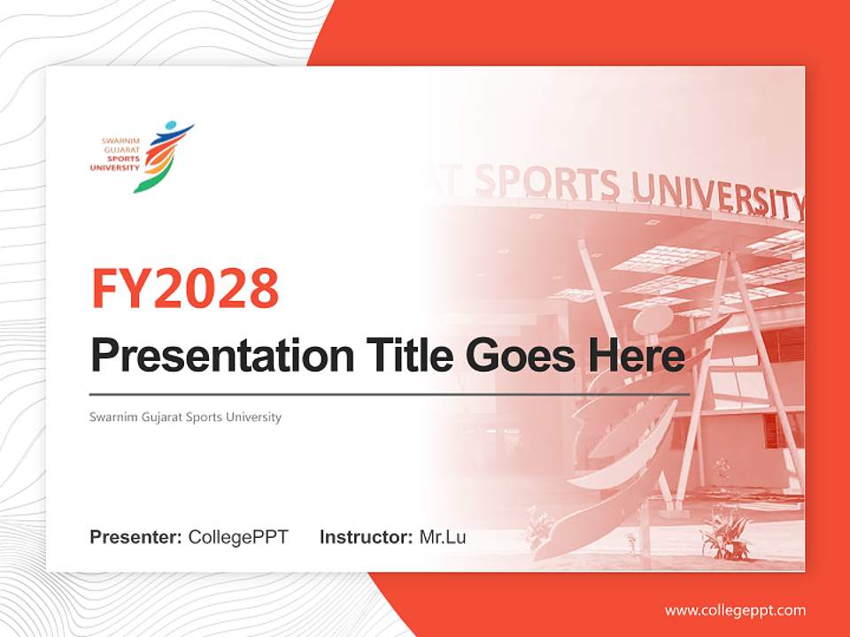 Swarnim Gujarat Sports University Academic Presentation/Research Findings Report PPT Template4:3 ratio PPT effect preview image5