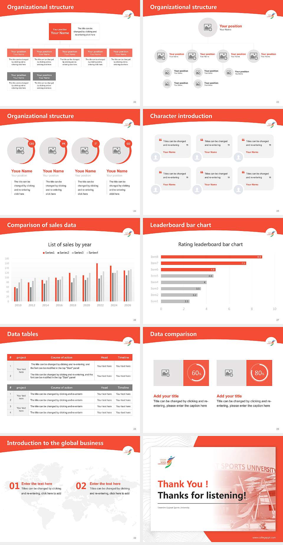 Swarnim Gujarat Sports University Academic Presentation/Research Findings Report PPT Template4:3 ratio PPT effect preview image4