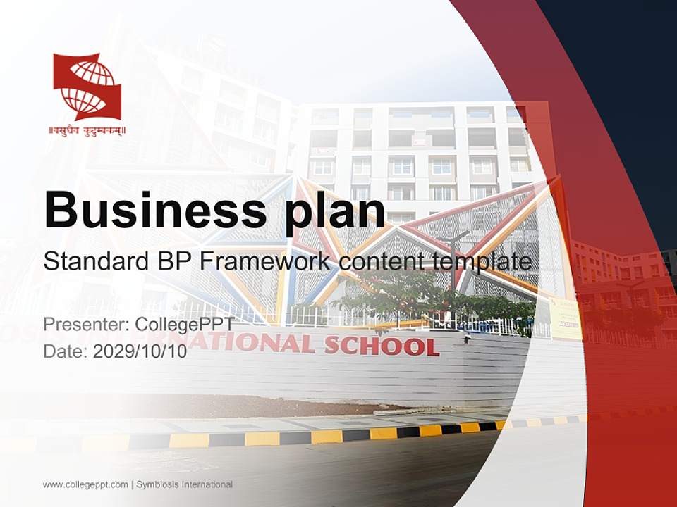 Symbiosis International Competition/Entrepreneurship Contest PPT Template4:3 ratio PPT effect preview image9