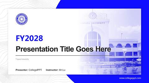Tripura University Academic Presentation/Research Findings Report PPT Template