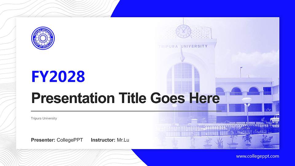Tripura University Academic Presentation/Research Findings Report PPT Template16:9 ratio PPT effect preview image