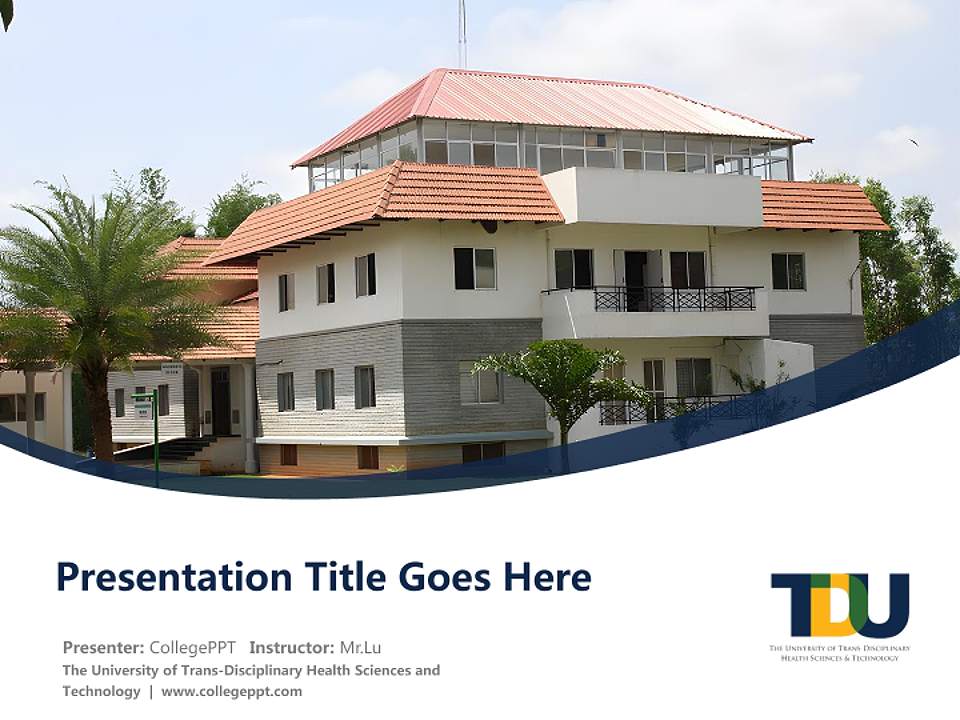 The University of Trans-Disciplinary Health Sciences and Technology Course/Courseware Creation PPT Template4:3 ratio PPT effect preview image5
