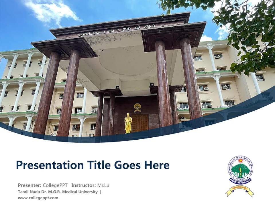 Tamil Nadu Dr. M.G.R. Medical University Course/Courseware Creation PPT Template4:3 ratio PPT effect preview image5