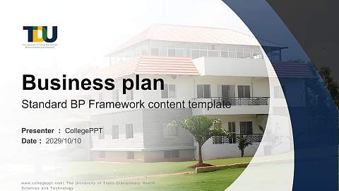 The University of Trans-Disciplinary Health Sciences and Technology Competition/Entrepreneurship Contest PPT Template