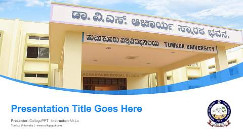 Tumkur University Course/Courseware Creation PPT Template