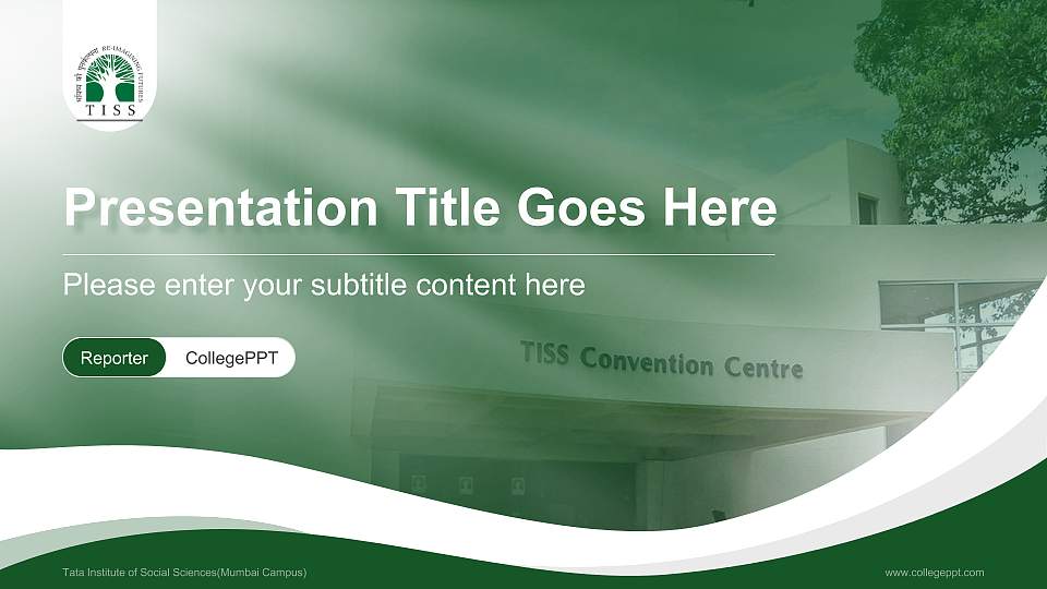 Tata Institute of Social Sciences(Mumbai Campus) Lecture Sharing and Networking Event PPT Template16:9 ratio PPT effect preview image