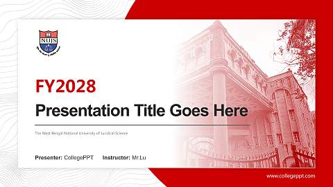 The West Bengal National University of Juridical Science Academic Presentation/Research Findings Report PPT Template
