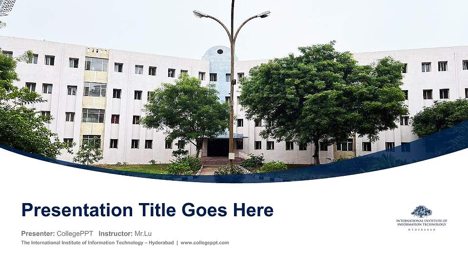 The International Institute of Information Technology – Hyderabad Course/Courseware Creation PPT Template16:9 ratio PPT effect preview image