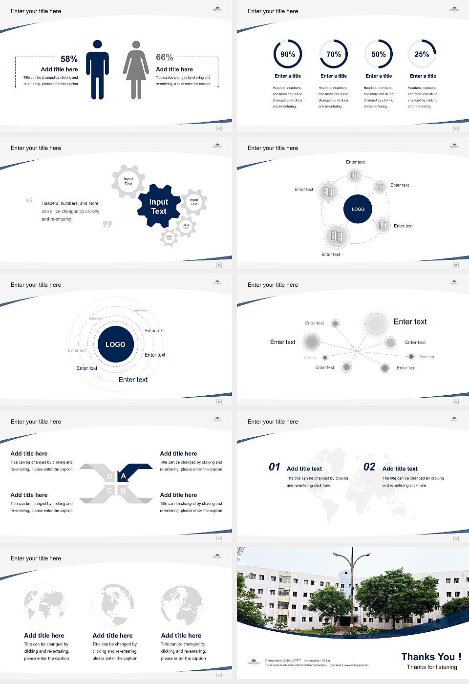 The International Institute of Information Technology – Hyderabad Course/Courseware Creation PPT Template16:9 ratio PPT effect preview image4