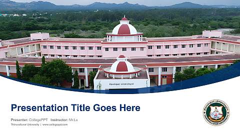 Thiruvalluvar University Course/Courseware Creation PPT Template