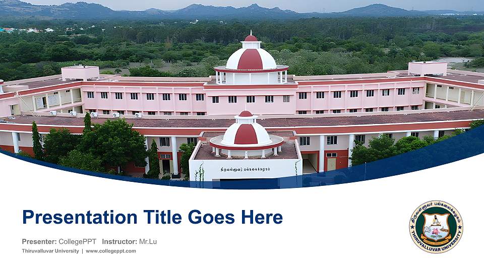 Thiruvalluvar University Course/Courseware Creation PPT Template16:9 ratio PPT effect preview image