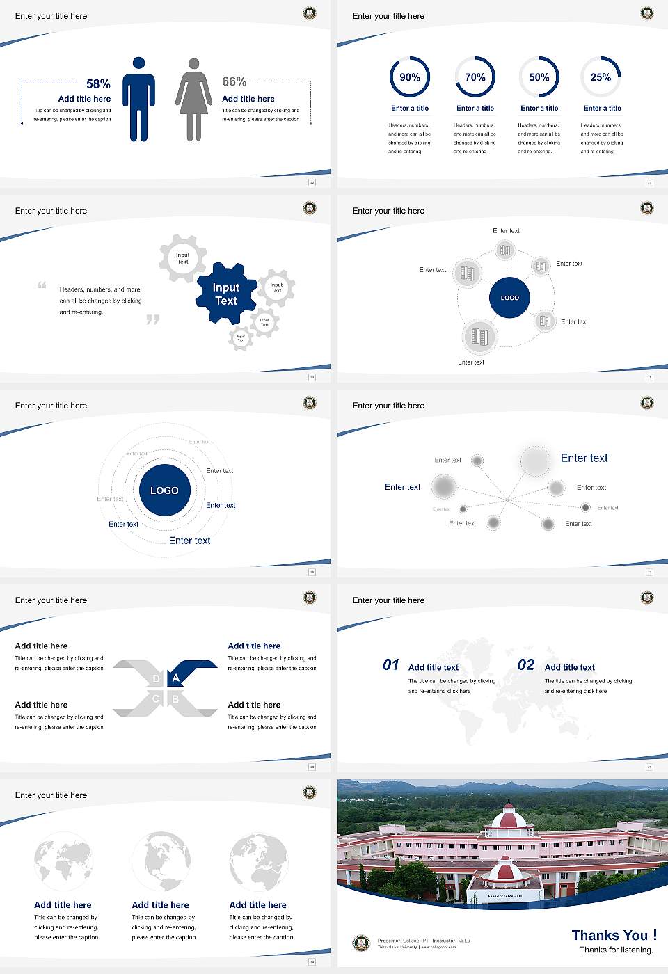 Thiruvalluvar University Course/Courseware Creation PPT Template16:9 ratio PPT effect preview image4