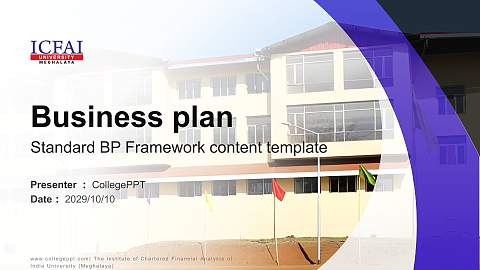 The Institute of Chartered Financial Analysts of India University (Meghalaya) Competition/Entrepreneurship Contest PPT Template