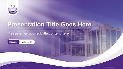Tamil Nadu National Law School Lecture Sharing and Networking Event PPT Template