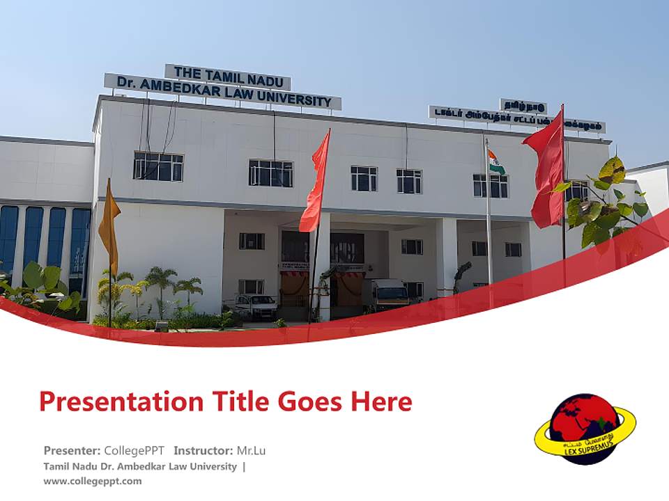 Tamil Nadu Dr. Ambedkar Law University Course/Courseware Creation PPT Template4:3 ratio PPT effect preview image5