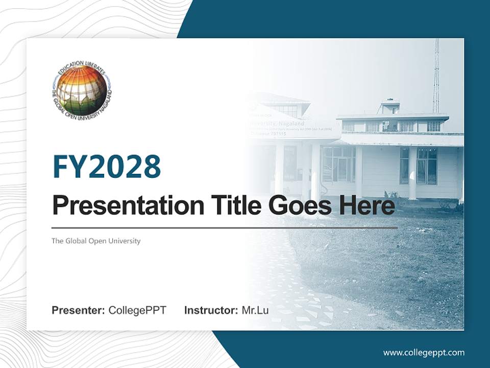 The Global Open University Academic Presentation/Research Findings Report PPT Template4:3 ratio PPT effect preview image5