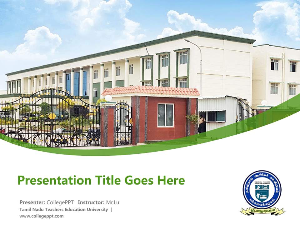 Tamil Nadu Teachers Education University Course/Courseware Creation PPT Template4:3 ratio PPT effect preview image5