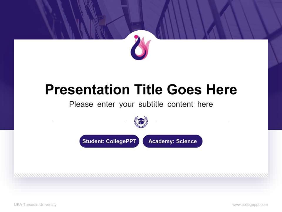 UKA Tarsadia University National Scholarship Defense PPT Template4:3 ratio PPT effect preview image4