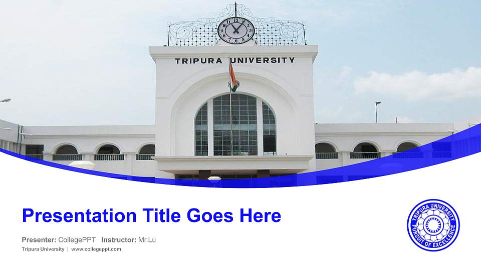 Tripura University Course/Courseware Creation PPT Template16:9 ratio PPT effect preview image