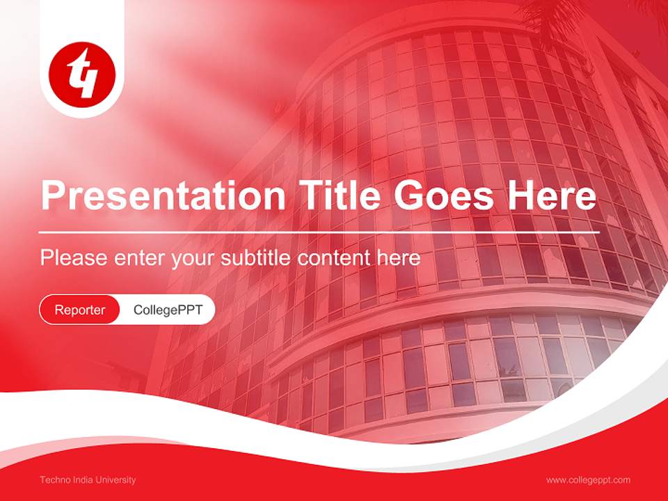 Techno India University Lecture Sharing and Networking Event PPT Template4:3 ratio PPT effect preview image4