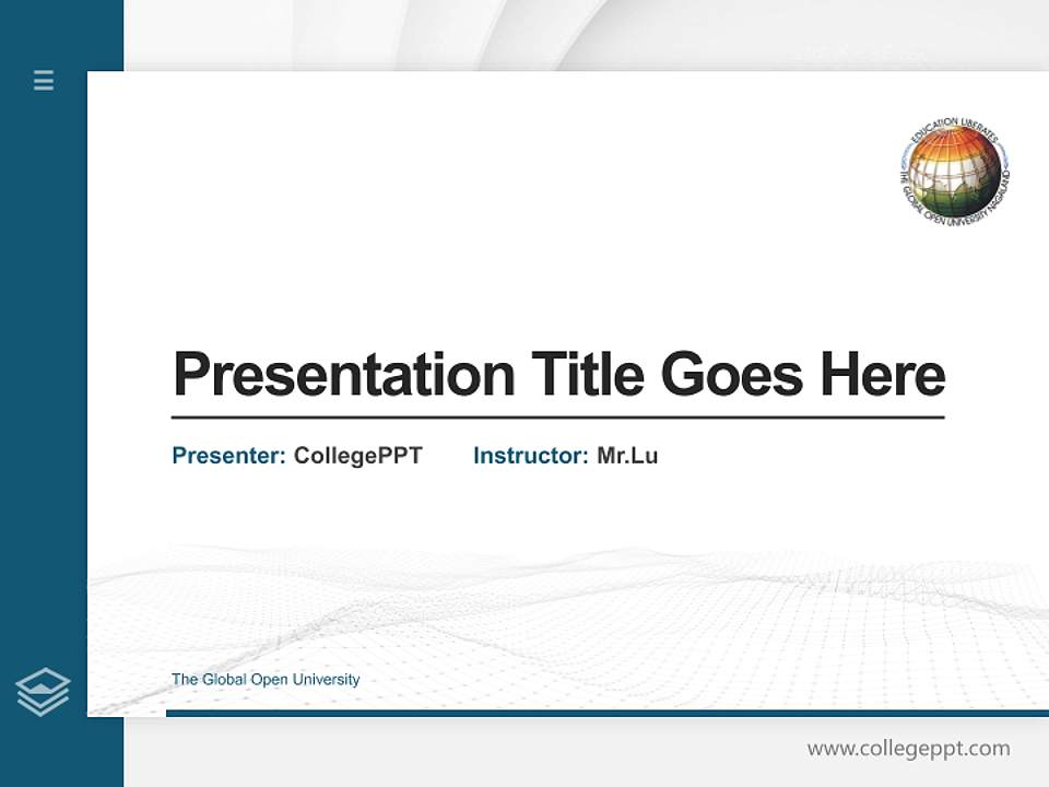 The Global Open University Thesis Proposal/Graduation Defense PPT Template4:3 ratio PPT effect preview image5