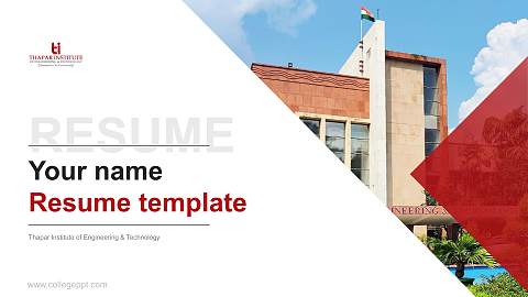 Thapar Institute of Engineering & Technology Resume PPT Template
