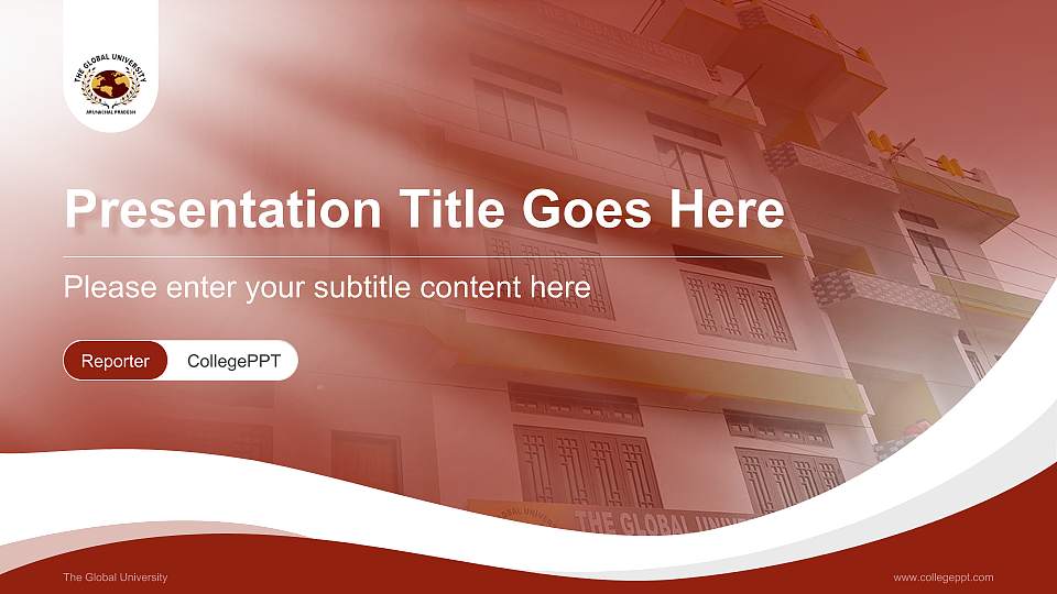 The Global University Lecture Sharing and Networking Event PPT Template16:9 ratio PPT effect preview image