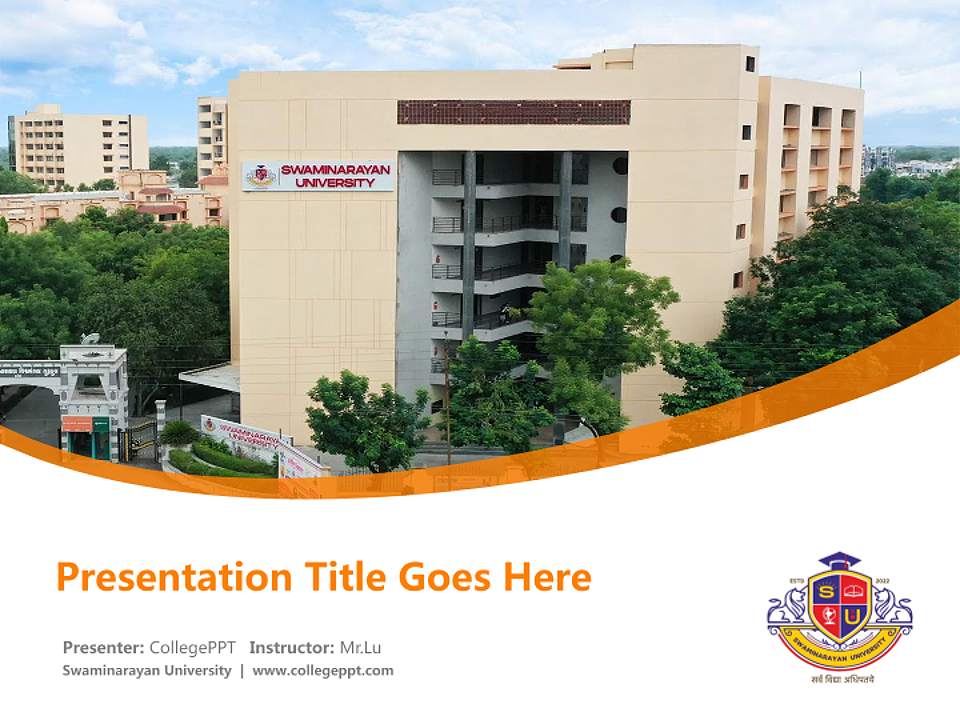 Swaminarayan University Course/Courseware Creation PPT Template4:3 ratio PPT effect preview image5