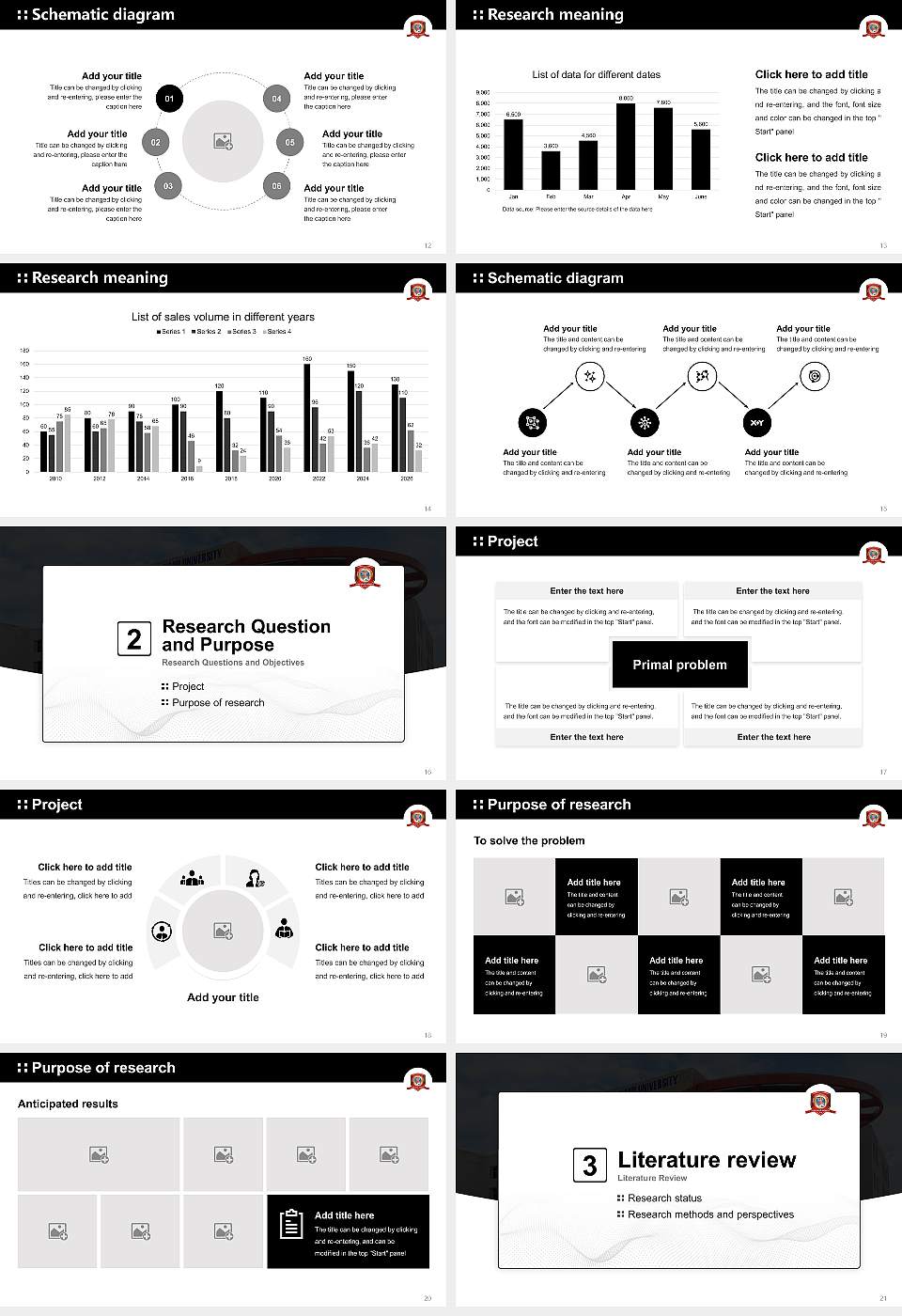 Swami Vivekanand University Graduation Thesis Defense PPT Template16:9 ratio PPT effect preview image3
