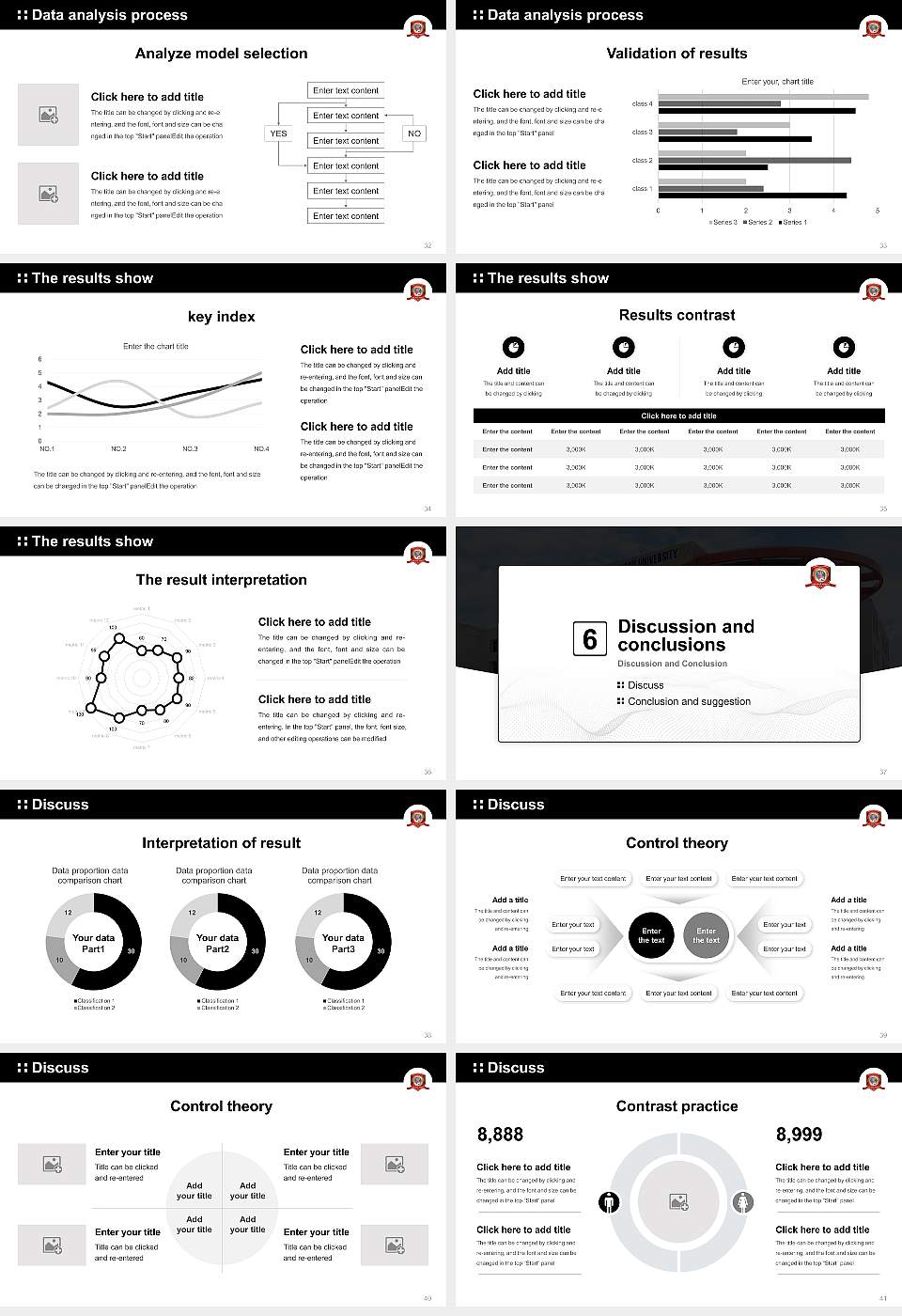 Swami Vivekanand University Graduation Thesis Defense PPT Template16:9 ratio PPT effect preview image5