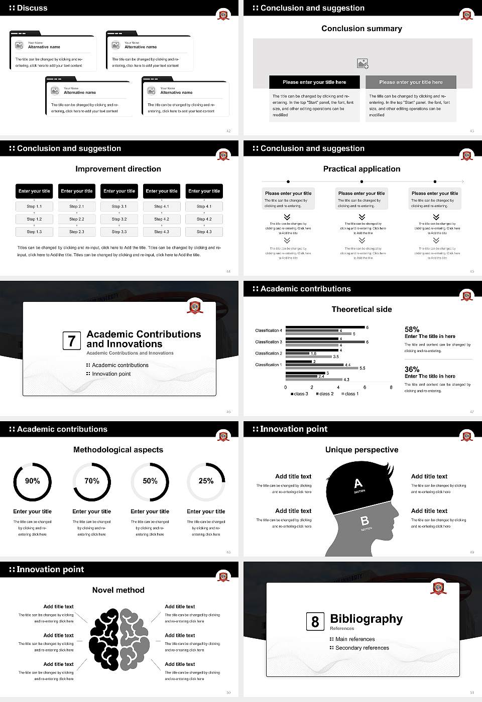 Swami Vivekanand University Graduation Thesis Defense PPT Template16:9 ratio PPT effect preview image6
