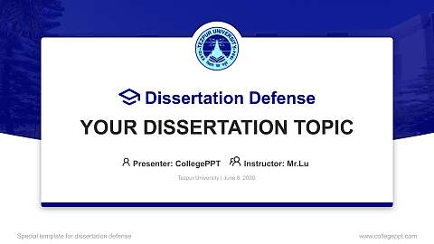 Tezpur University Graduation Thesis Defense PPT Template