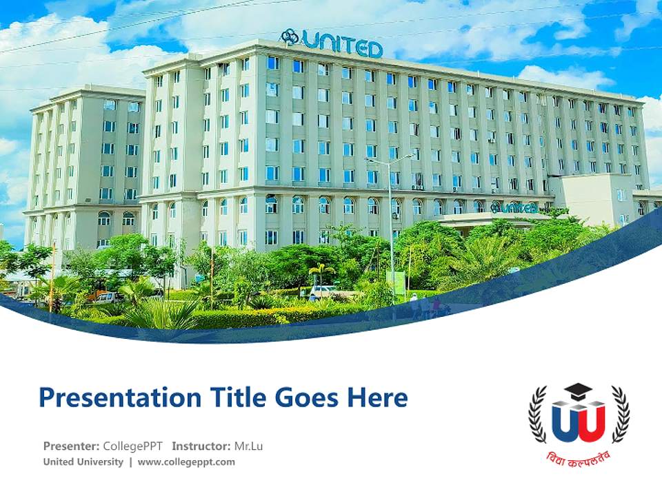 United University Course/Courseware Creation PPT Template4:3 ratio PPT effect preview image5