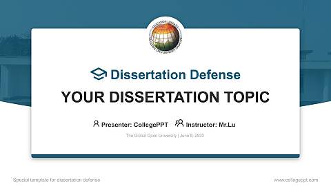The Global Open University Graduation Thesis Defense PPT Template
