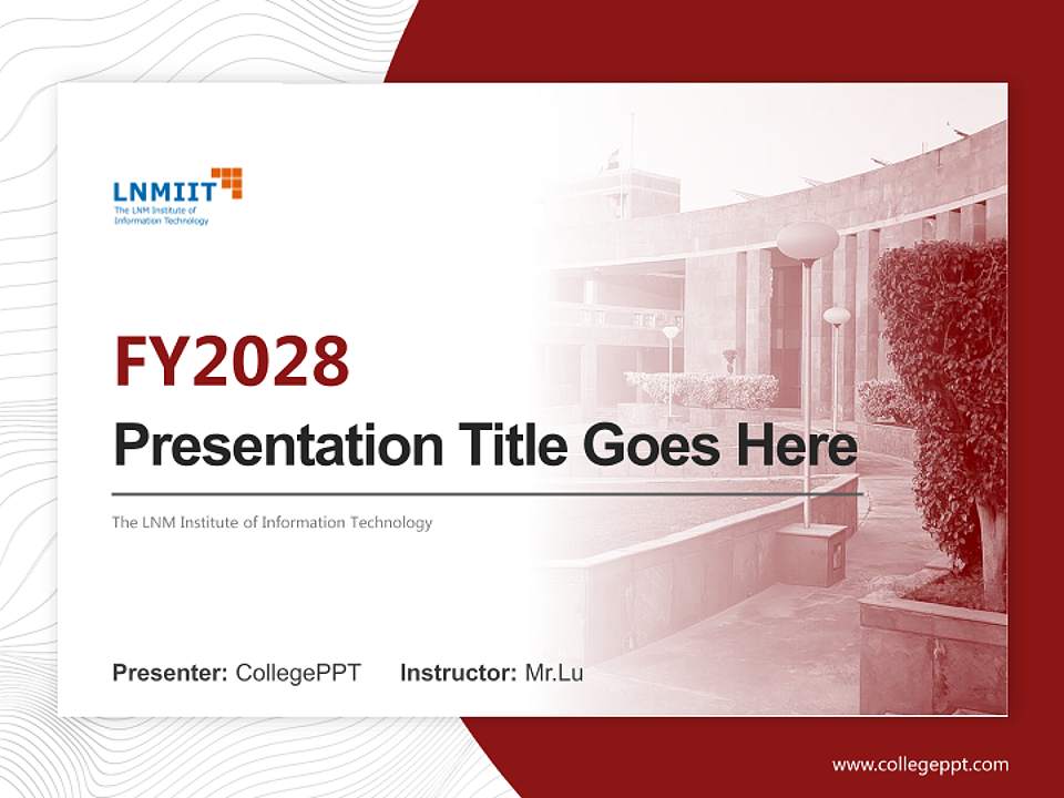 The LNM Institute of Information Technology Academic Presentation/Research Findings Report PPT Template4:3 ratio PPT effect preview image5