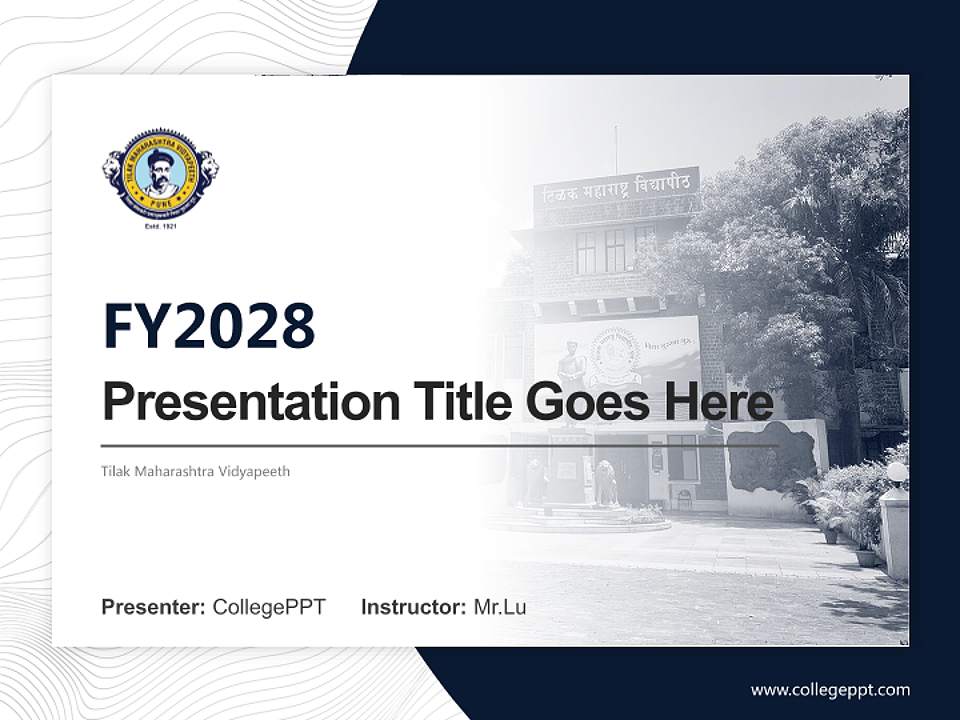 Tilak Maharashtra Vidyapeeth Academic Presentation/Research Findings Report PPT Template4:3 ratio PPT effect preview image5