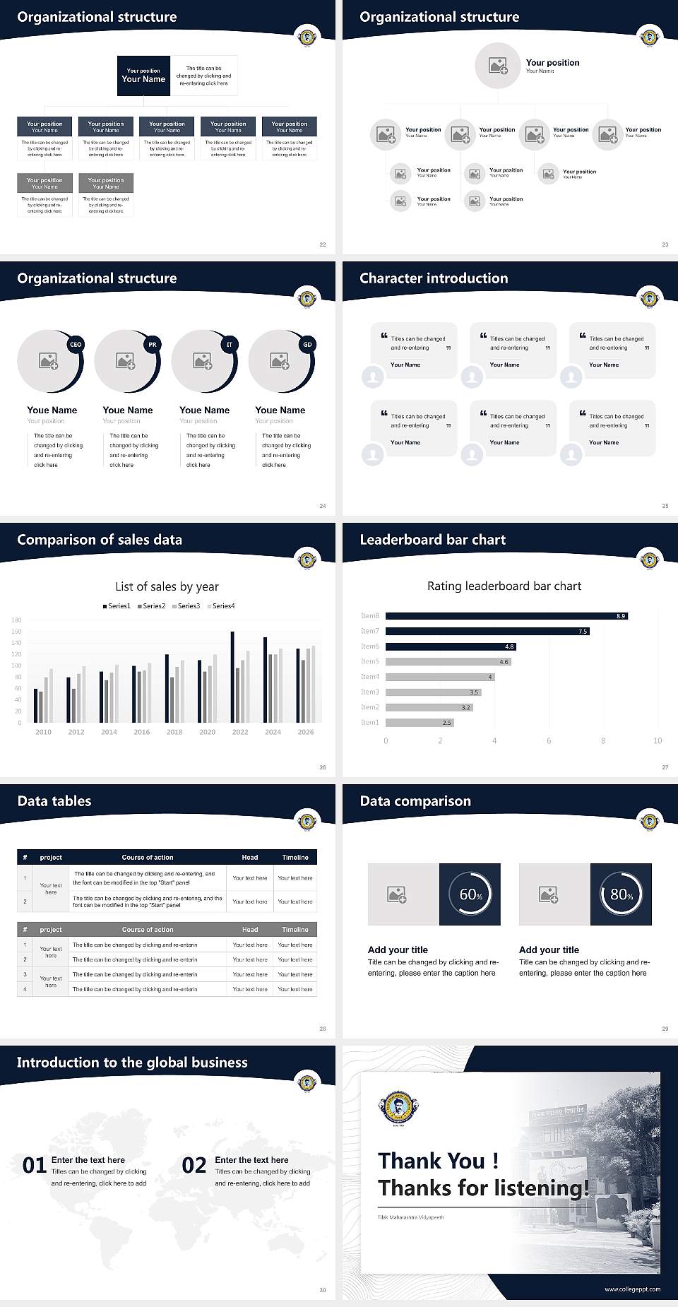Tilak Maharashtra Vidyapeeth Academic Presentation/Research Findings Report PPT Template4:3 ratio PPT effect preview image4