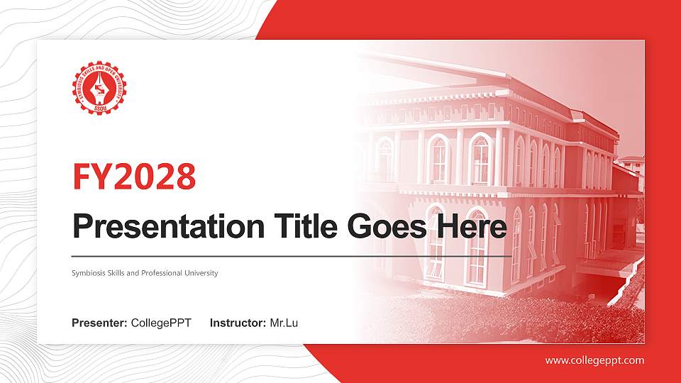 Symbiosis Skills and Professional University Academic Presentation/Research Findings Report PPT Template16:9 ratio PPT effect preview image1