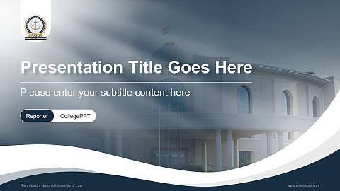Rajiv Gandhi National University of Law Lecture Sharing and Networking Event PPT Template