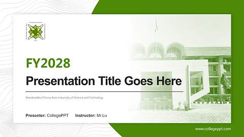 Deenbandhu Chhotu Ram University of Science and Technology Academic Presentation/Research Findings Report PPT Template
