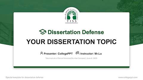 Tata Institute of Social Sciences(Mumbai Campus) Graduation Thesis Defense PPT Template