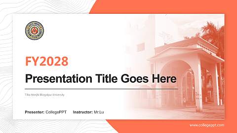 Tilka Manjhi Bhagalpur University Academic Presentation/Research Findings Report PPT Template
